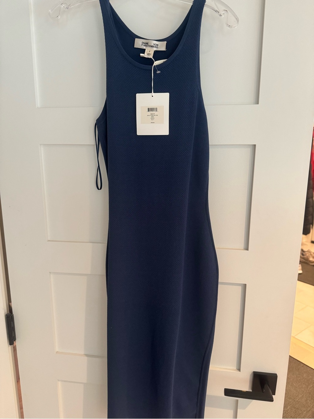 Diane Von Furstenberg Navy Sleeveless Midi Tank Dress size small